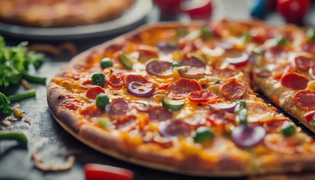 delicious pizza with variety