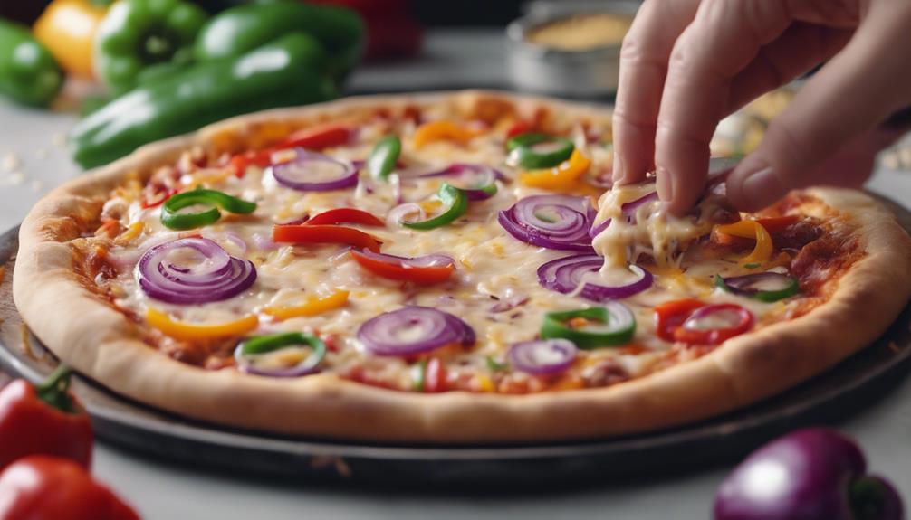 perfectly finishing off pizza