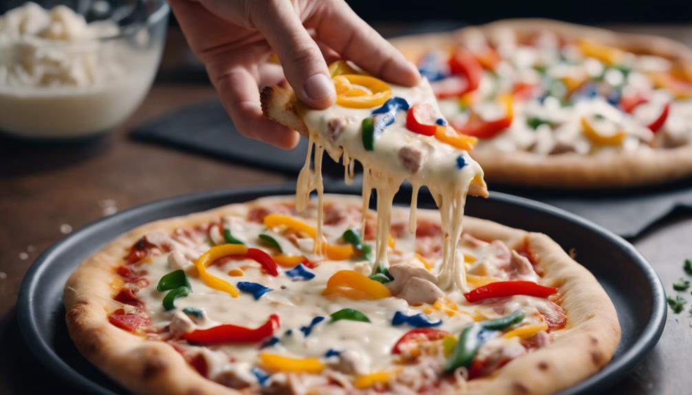 preparing a homemade pizza