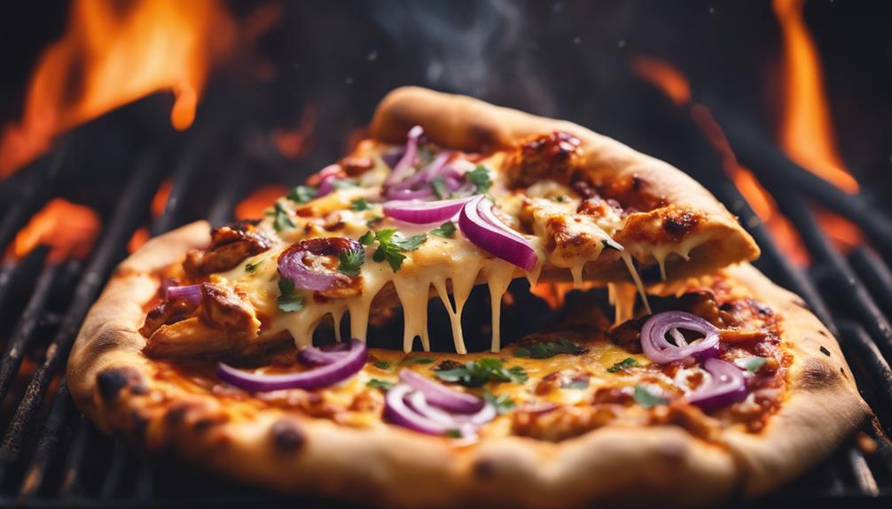 tasty pizza with chicken