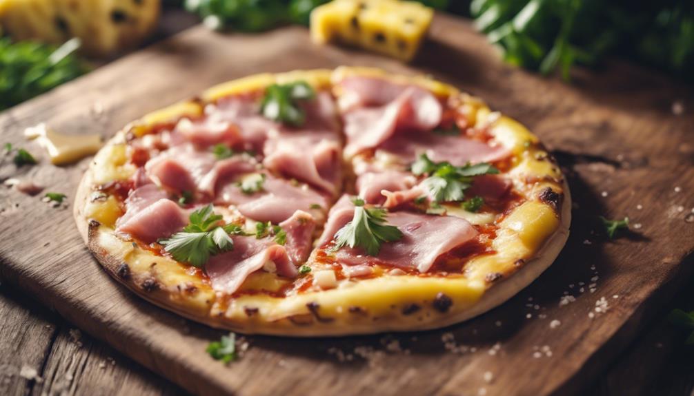 tropical pizza with ham